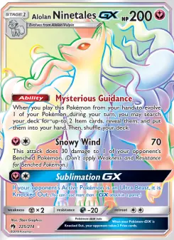 Pokémon-Karte Alolan Ninetales GX 225/214