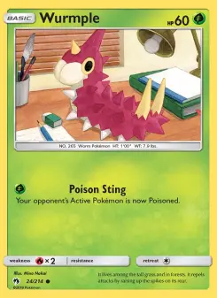 Pokémon-Karte Wurmple 024/214