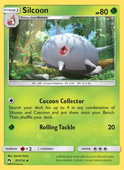 Pokémon-Karte Silcoon 025/214