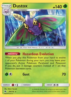 Pokémon-Karte Dustox 028/214
