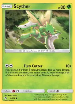 Pokémon-Karte Scyther 003/214