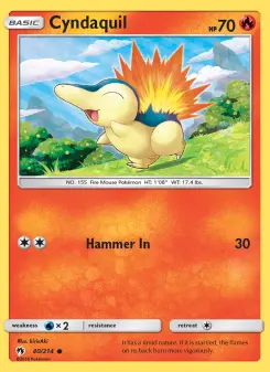 Pokémon-Karte Cyndaquil 040/214