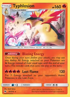Pokémon-Karte Typhlosion 042/214