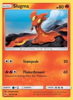 Pokémon-Karte Slugma 043/214