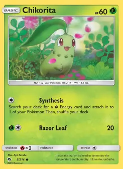 Pokémon-Karte Chikorita 005/214