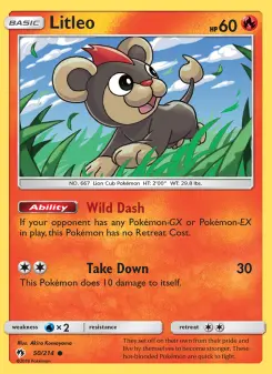 Pokémon-Karte Litleo 050/214