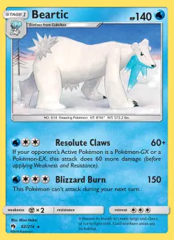 Pokémon-Karte Beartic 062/214