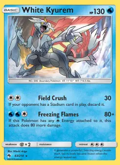 Pokémon-Karte White Kyurem 063/214