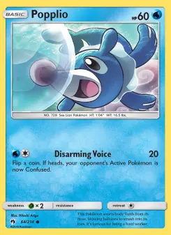 Pokémon-Karte Popplio 064/214