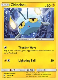 Pokémon-Karte Chinchou 073/214