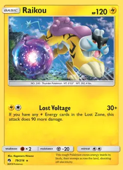 Pokémon-Karte Raikou 079/214