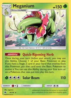 Pokémon-Karte Meganium 008/214