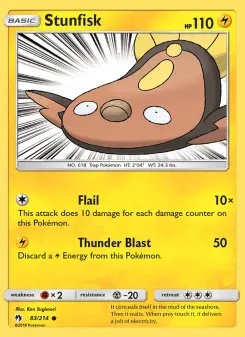 Pokémon-Karte Stunfisk 083/214
