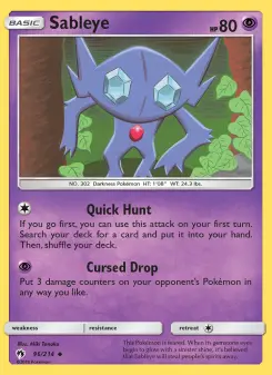 Pokémon-Karte Sableye 096/214