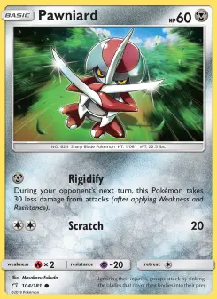 Pokémon-Karte Pawniard 104/181