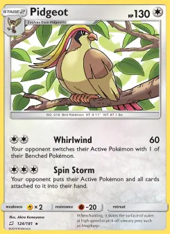 Pokémon-Karte Pidgeot 124/181