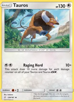 Pokémon-Karte Tauros 129/181