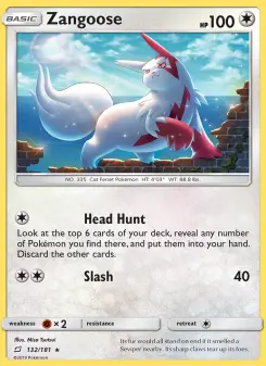 Pokémon-Karte Zangoose 132/181