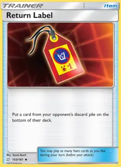 Pokémon-Karte Return Label 153/181