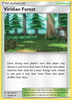Pokémon-Karte Viridian Forest 156/181