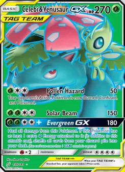 Pokémon-Karte Celebi & Venusaur GX 159/181