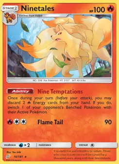 Pokémon-Karte Ninetales 016/181