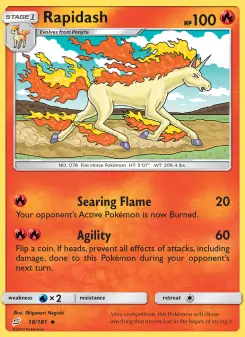 Pokémon-Karte Rapidash 018/181
