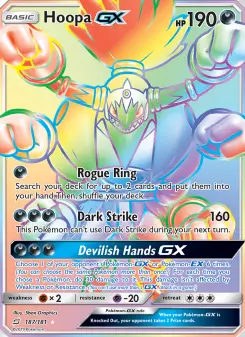 Pokémon-Karte Hoopa GX 187/181