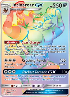 Pokémon-Karte Incineroar GX 188/181