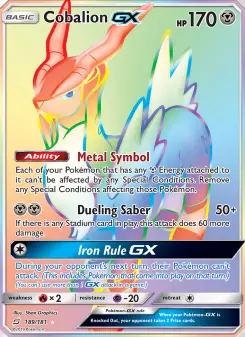 Pokémon-Karte Cobalion GX 189/181