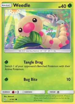 Pokémon-Karte Weedle 002/181
