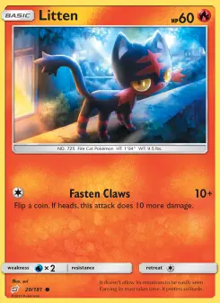 Pokémon-Karte Litten 020/181