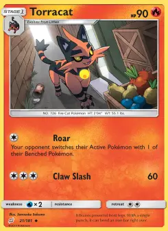 Pokémon-Karte Torracat 021/181