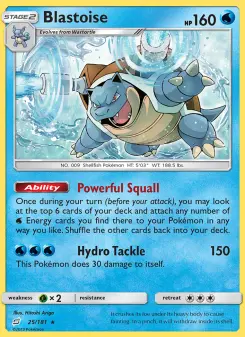 Pokémon-Karte Blastoise 025/181