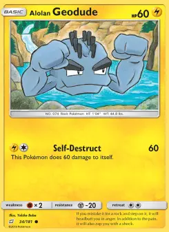 Pokémon-Karte Alolan Geodude 034/181