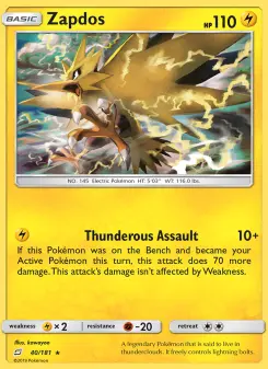 Pokémon-Karte Zapdos 040/181