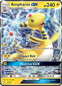 Pokémon-Karte Ampharos GX 043/181