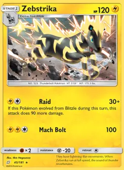 Pokémon-Karte Zebstrika 045/181