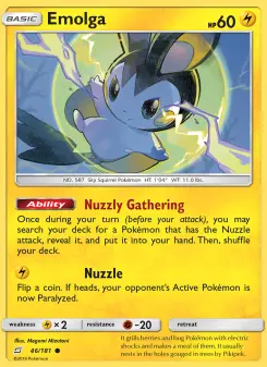 Pokémon-Karte Emolga 046/181