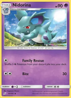 Pokémon-Karte Nidorina 055/181
