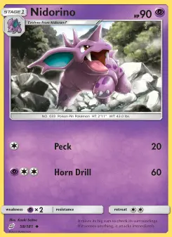 Pokémon-Karte Nidorino 058/181