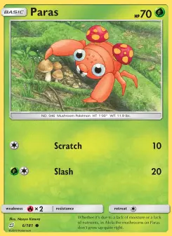 Pokémon-Karte Paras 006/181
