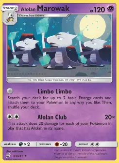 Pokémon-Karte Alolan Marowak 064/181