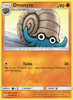 Pokémon-Karte Omanyte 075/181