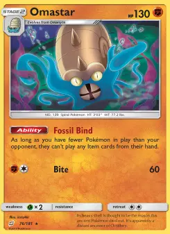 Pokémon-Karte Omastar 076/181