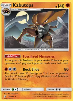 Pokémon-Karte Kabutops 078/181