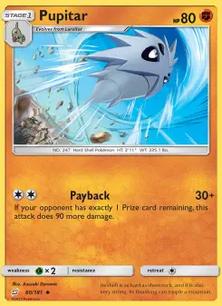 Pokémon-Karte Pupitar 080/181
