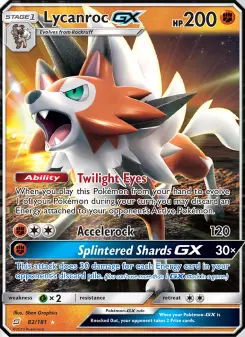 Pokémon-Karte Lycanroc GX 082/181