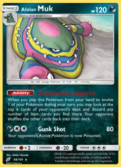 Pokémon-Karte Alolan Muk 084/181