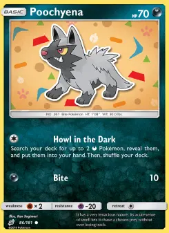 Pokémon-Karte Poochyena 086/181